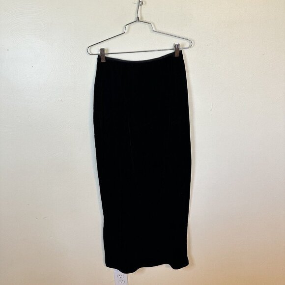 Vintage Womens Charm Black Velvet Opera Coat & Skirt Set SZ Small Hollywood USA - Picture 6 of 16